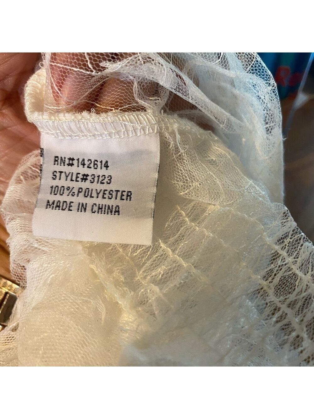 LOVE UNIVERSITY goth lace mesh crop top in white NWT SZ M (JR) see through - Picture 5 of 5